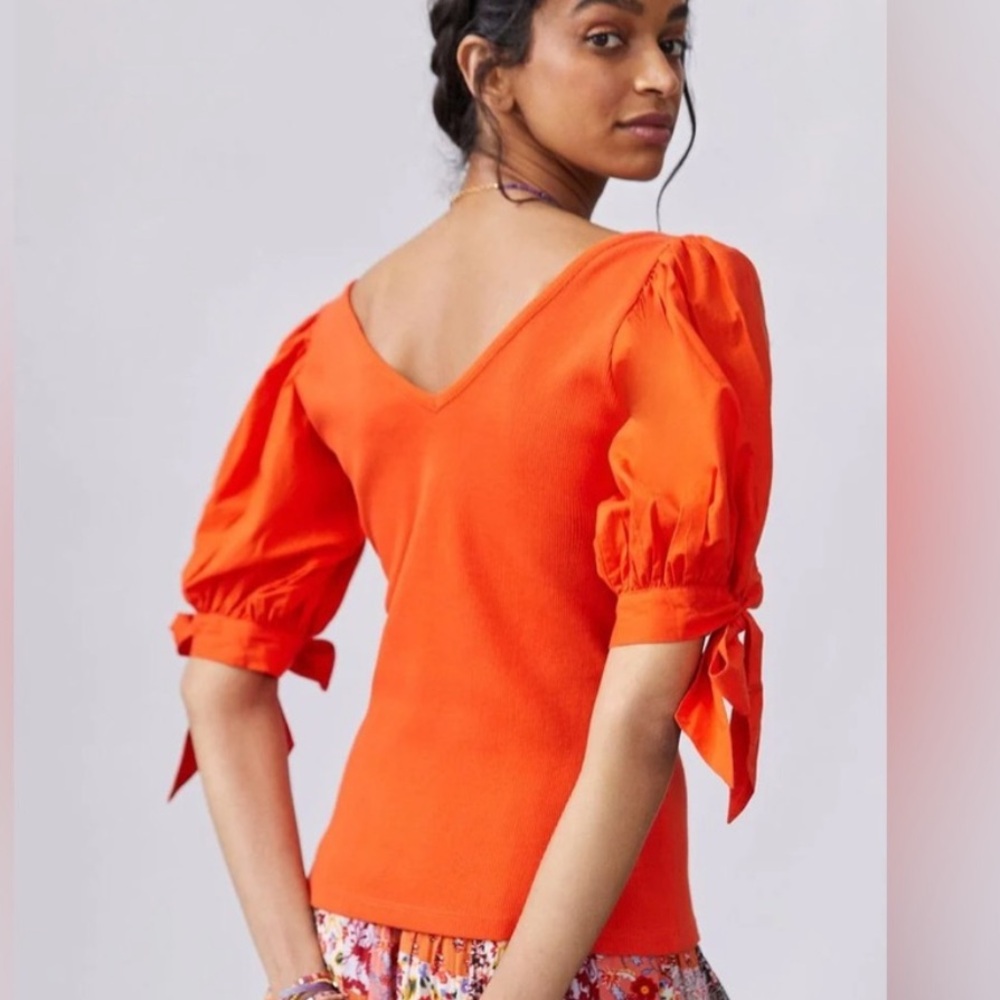 Maeve by Anthropologie Puff Sleeve Top